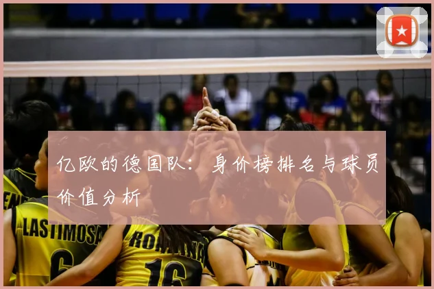 亿欧的德国队:身价榜排名与球员价值分析